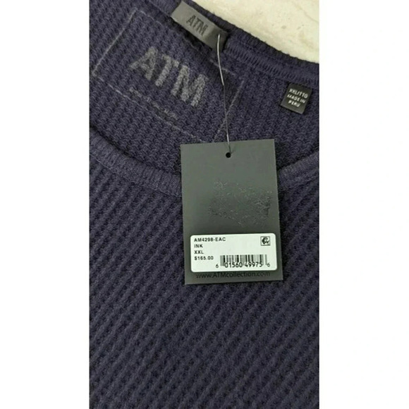 ATM Anthony Thomas Melillo Waffle Knit Long Sleeve Shirt Size XXL (MSRP $165) - Picture 4 of 4
